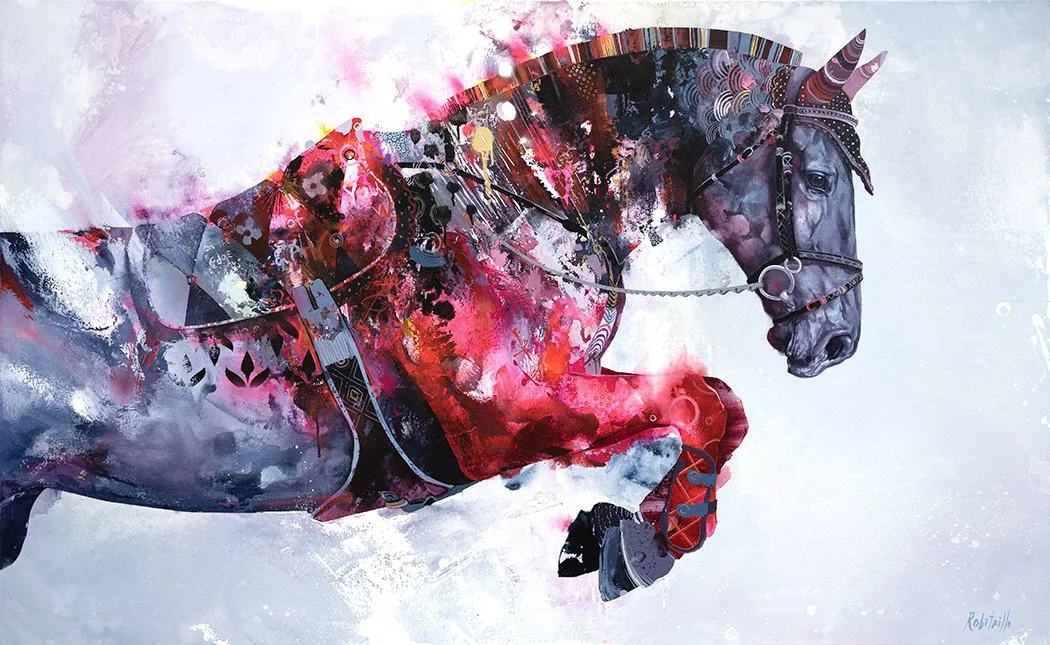  Oil &amp; acrylic on canvas / Huile et acrylique sur toile: 36" x 60"   Available here / Disponible ici  