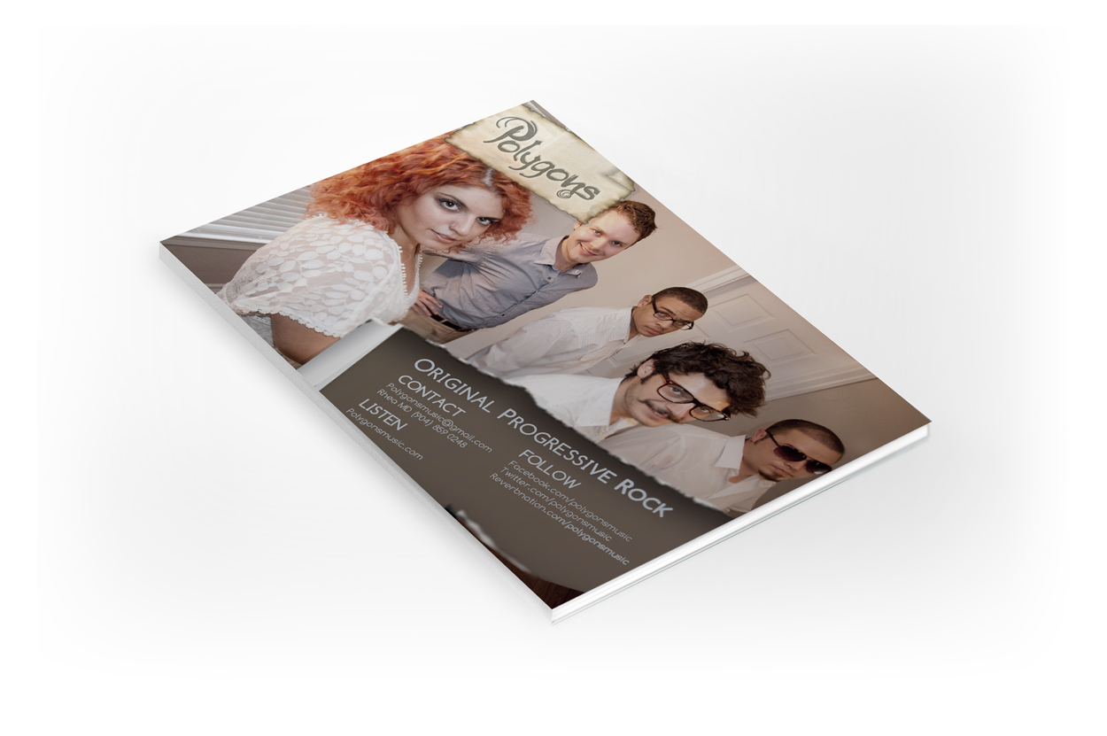 Polygon postcard flyer