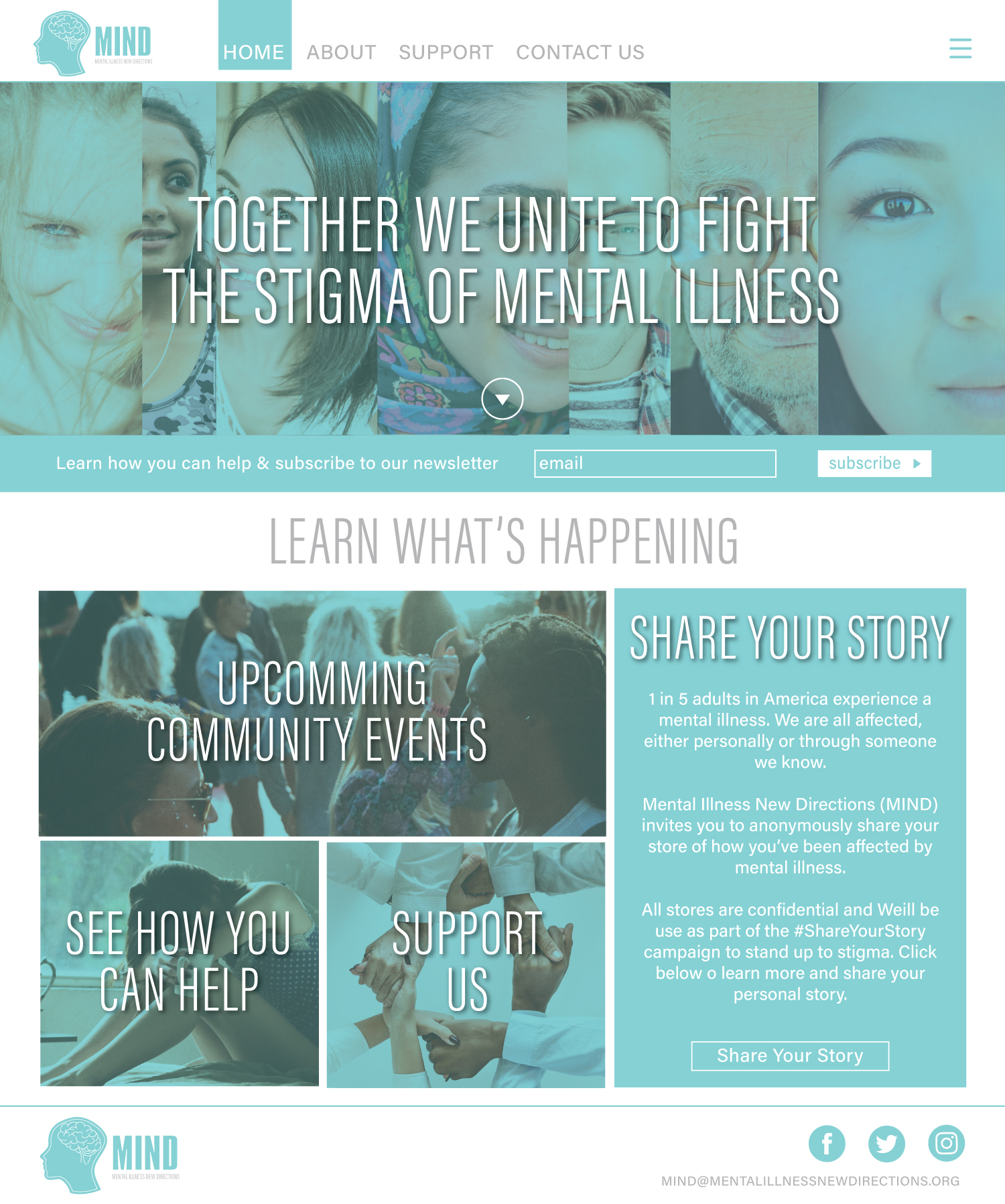 MIND mockup website