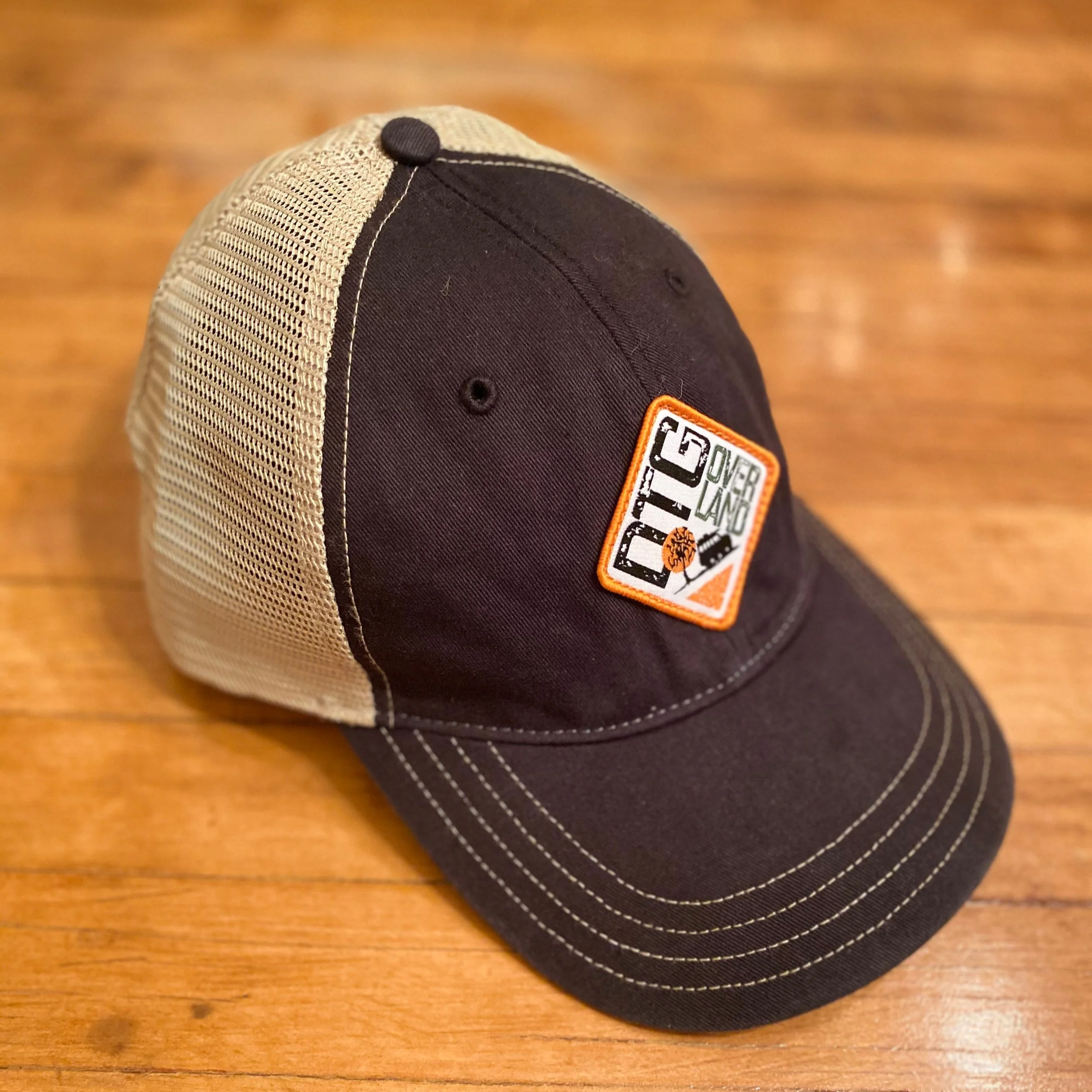 DTG Overland Patch Trucker Hat (Black/Khaki)