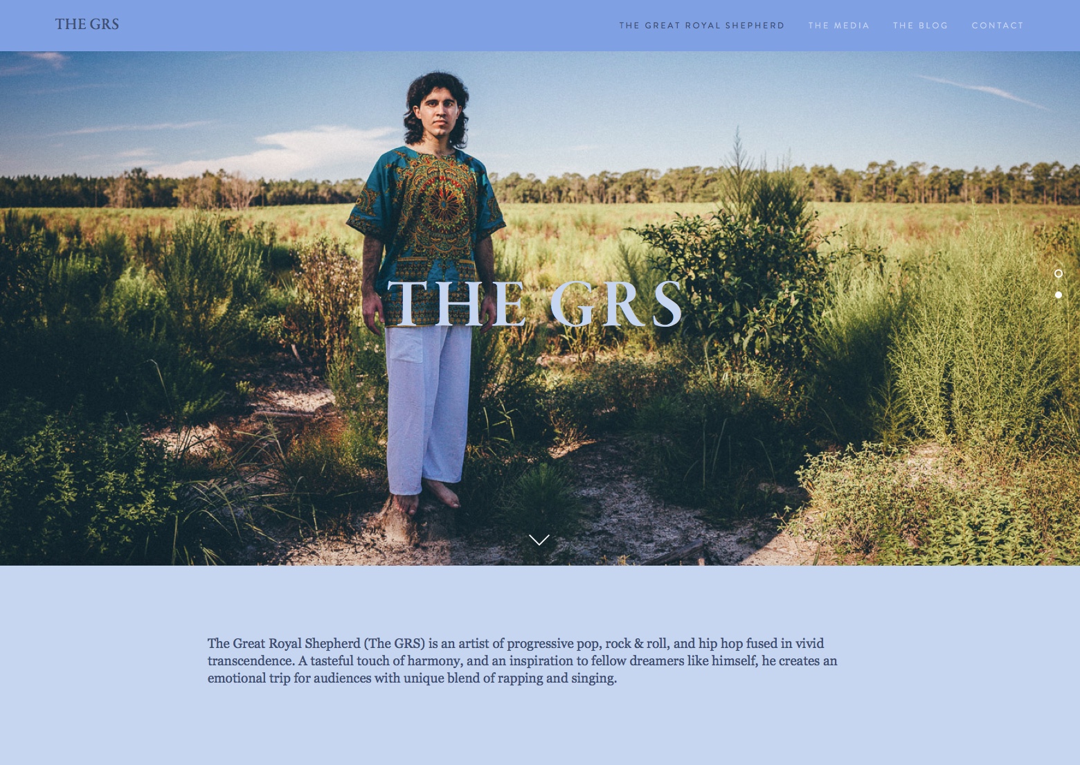 Website for The GRS created by samuel febres photography & design.