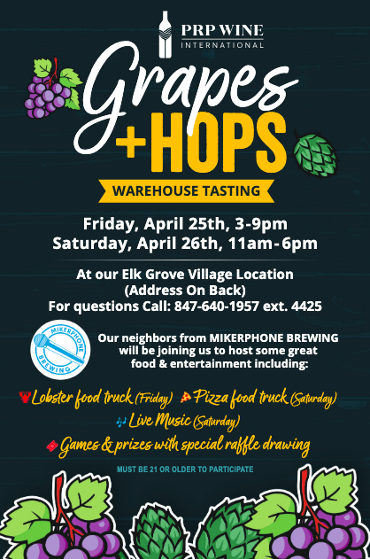 Grapes and Hops: a Garlisch Drive Co-Tasting Event