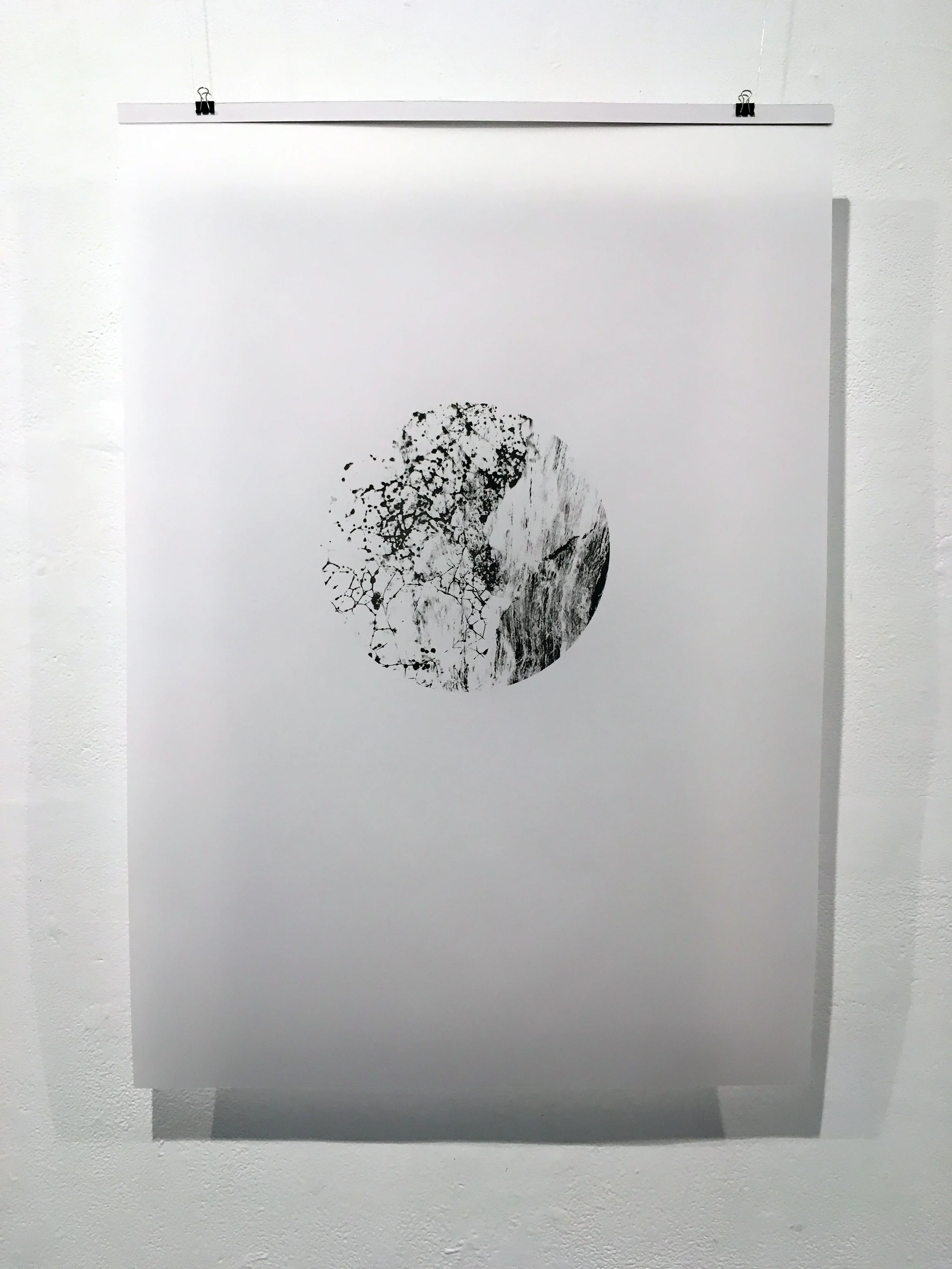  Ellis Hutch, 2016, screenprint on tracing paper 