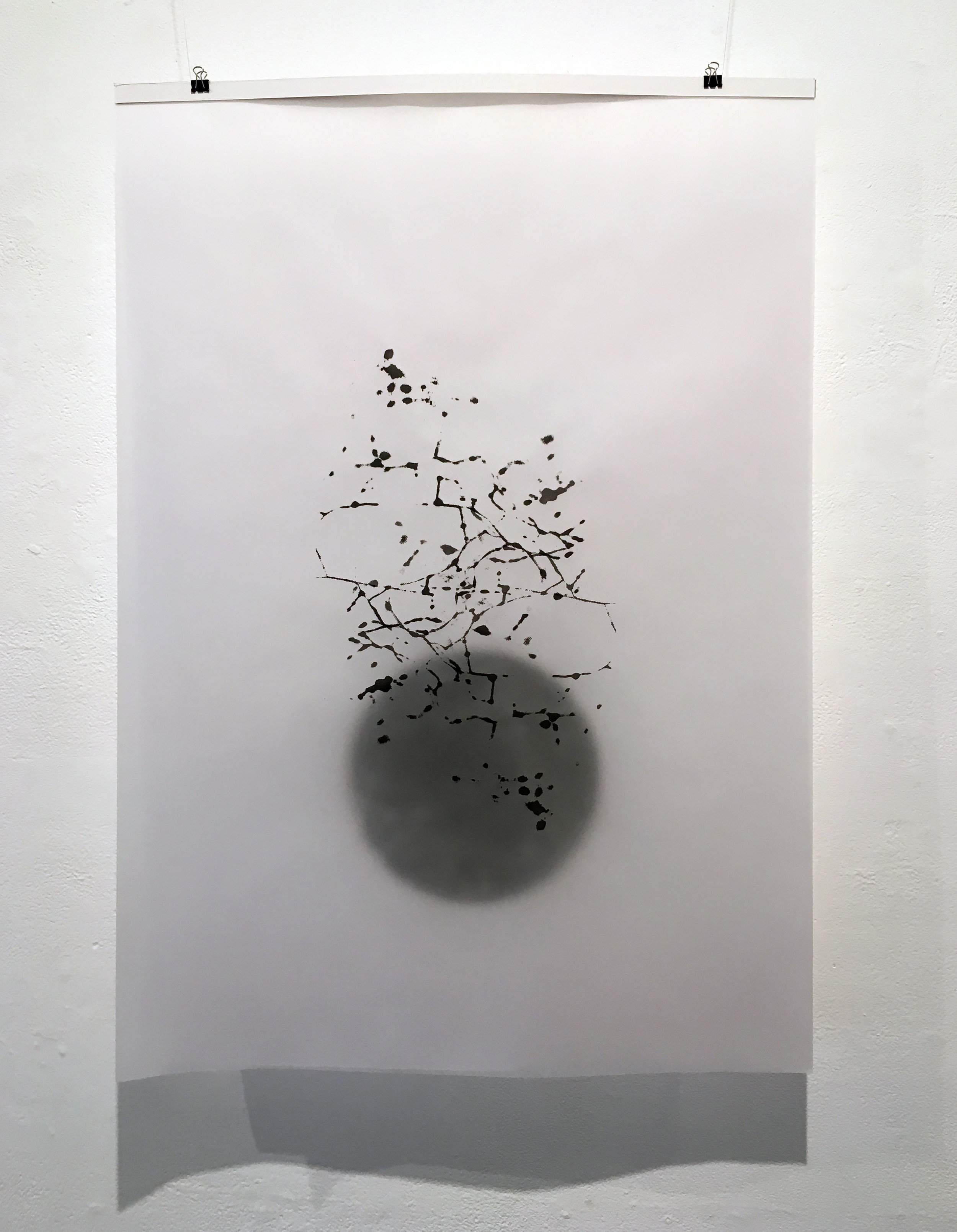  Ellis Hutch, 2016, screenprint on tracing paper 