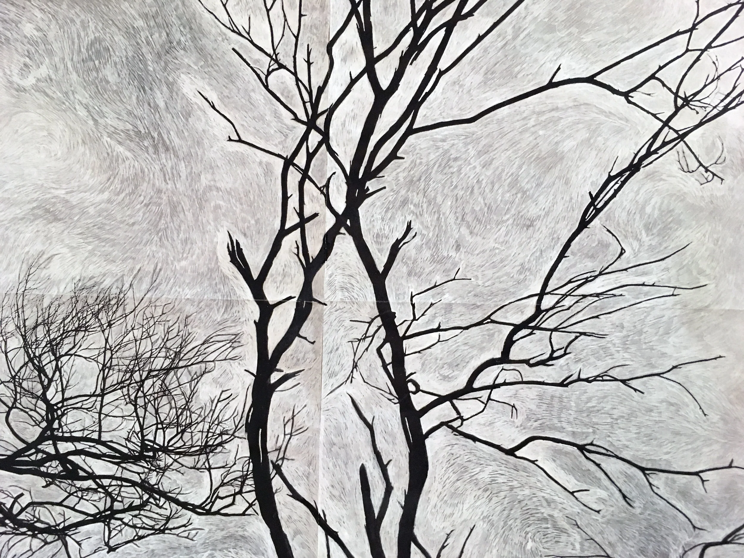   Branches,  2016, paint marker on photocopy 