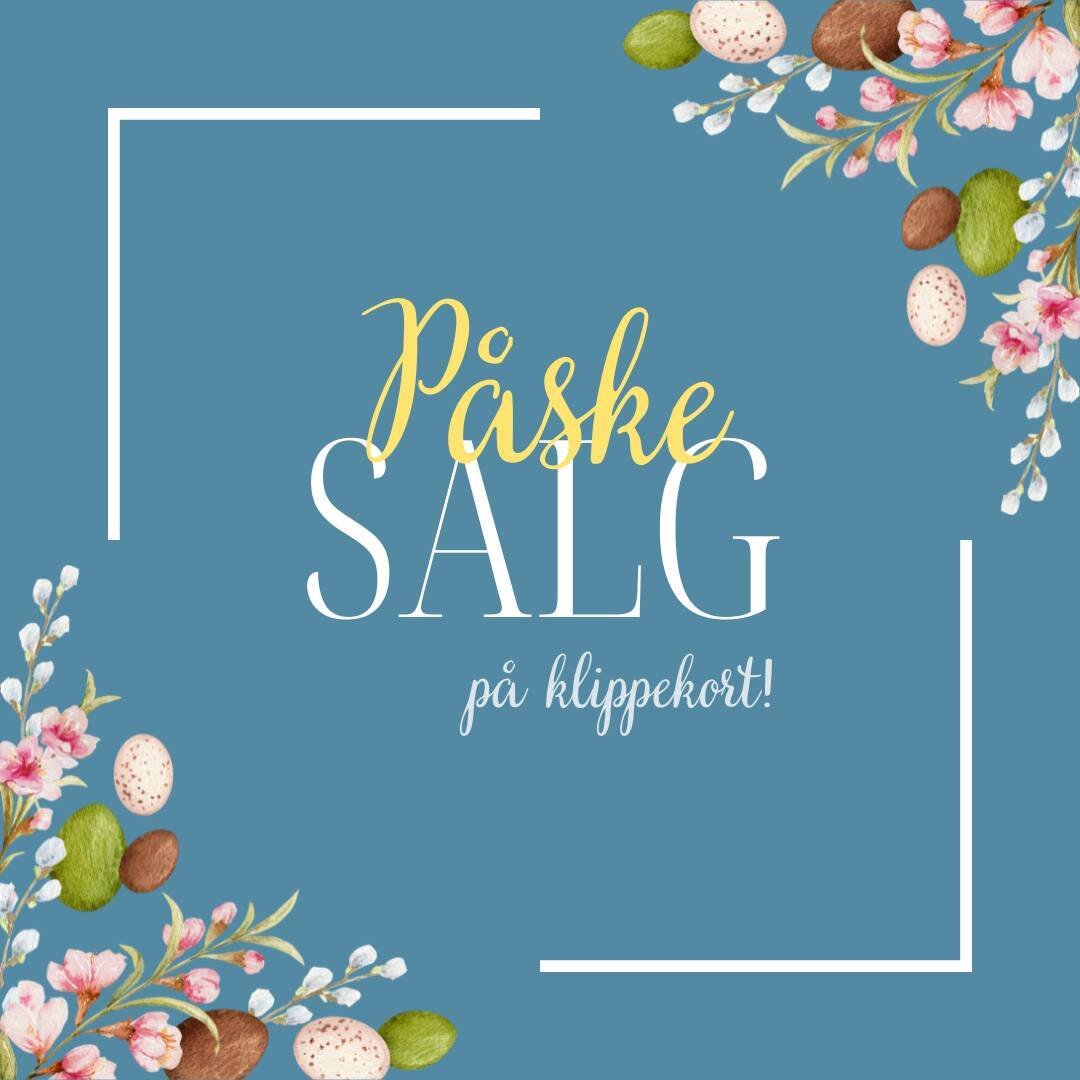 P&Aring;SKEKAMPANJE! 🐣⁠
⁠
Fra Palmes&oslash;ndag og ut p&aring;skeuken ligger det et lite knippe klippekort i nettbutikken v&aring;r til SUPERBRA PRIS! ⁠
⁠
Disse pleier &aring; v&aelig;re til s&aelig;rlig glede for v&aring;re stamkunder, som setter 