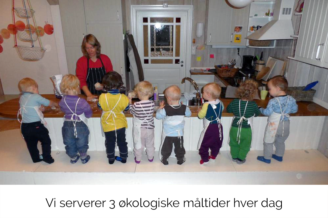 Vi serverer 3 økologiske måltider hver dag