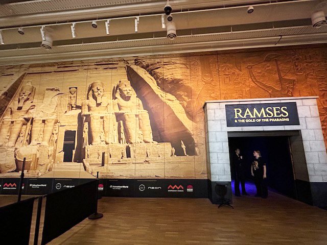 Entrance of the Ramses &amp; the Gold of the Pharaohs Exhibition - Photo credit: @busycitykids