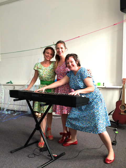  Musical Sprouts' singers (left to right) Bridget, Sharni and Julia