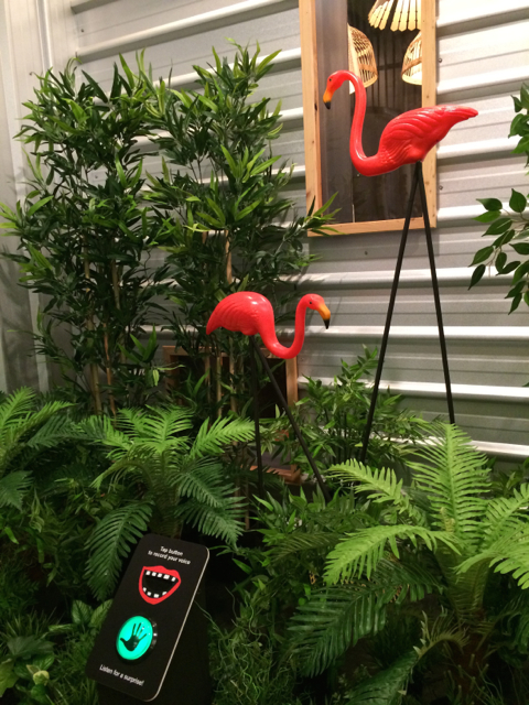 Record your voice and listen back for a surprise in the garden room