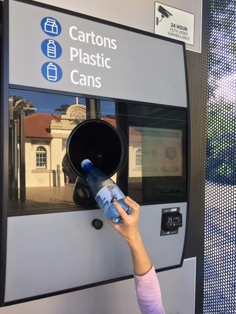 Tomra Return & Earn Deposit Scheme Return Machines - Photo credit: @busycitykids