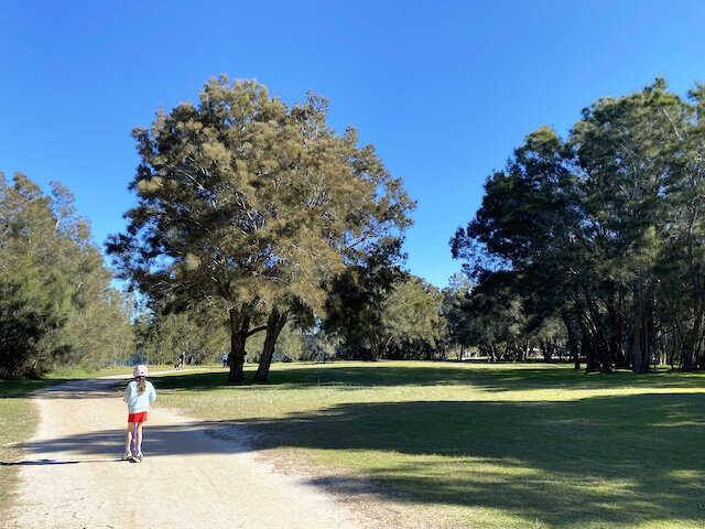 Track before Bilarong Reserve. You can use your scooter on most tracks except for the bush tracks - Photo Credit: @busycitykids