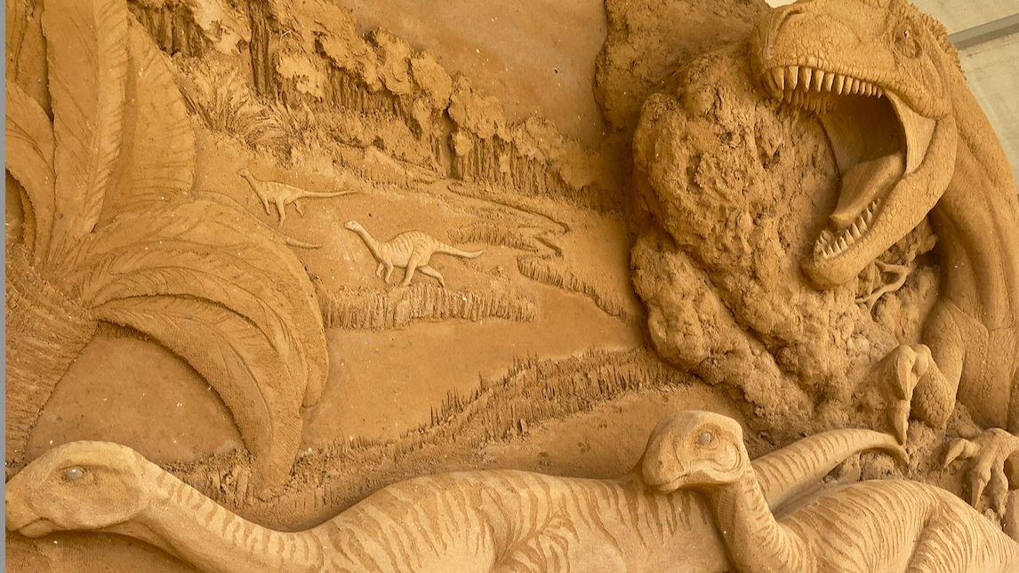 Dino Sand Sculpting at Boneo Discovery Park
