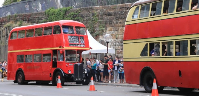 Vintage Bus Ride at Circular Quay and North Sydney
