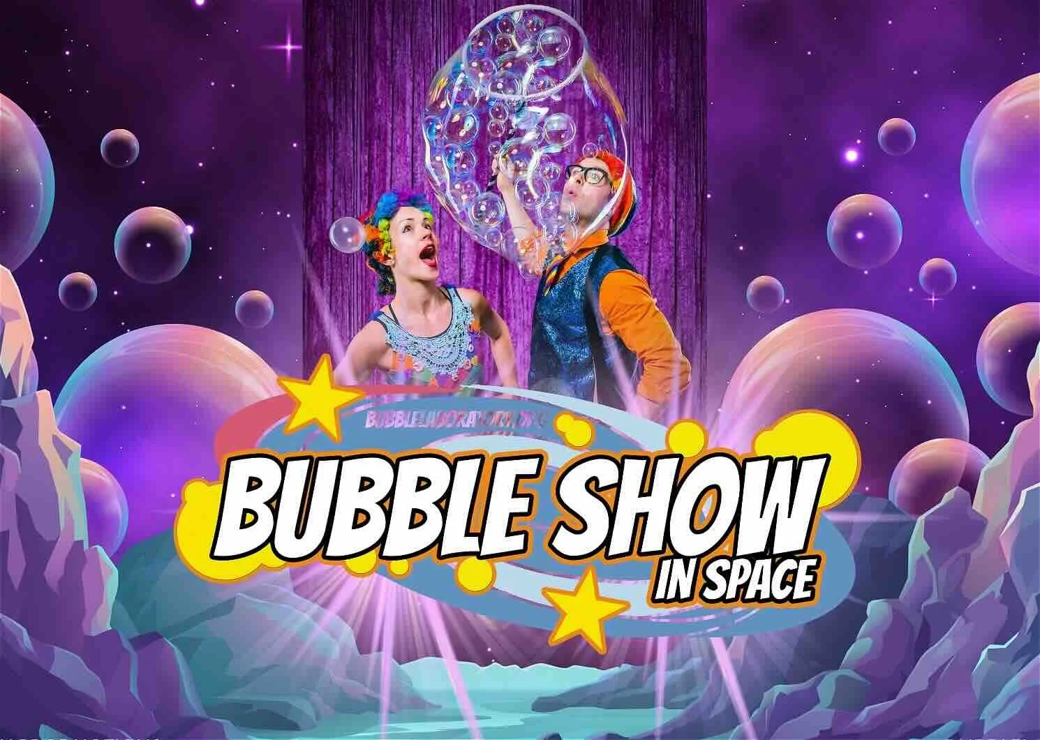Bubble Show in Space at the Village Green Festival Garden