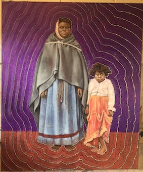 Unknown: Mother & Child with fruit bribe, 2017