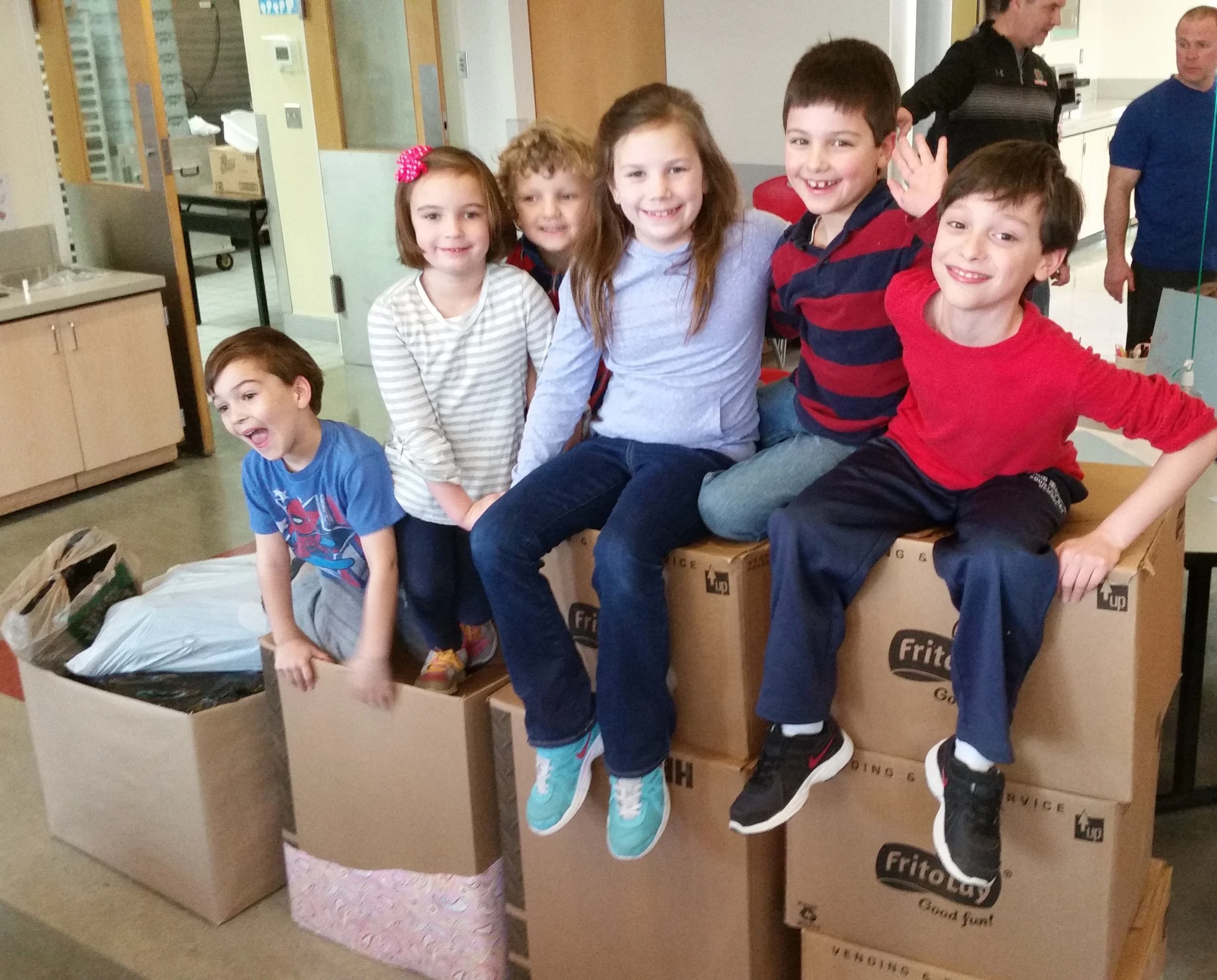 These kids and several more from Far Hills Country Day School helped sort and box all this during their Community Service Day on February 20th. Thank you!!!