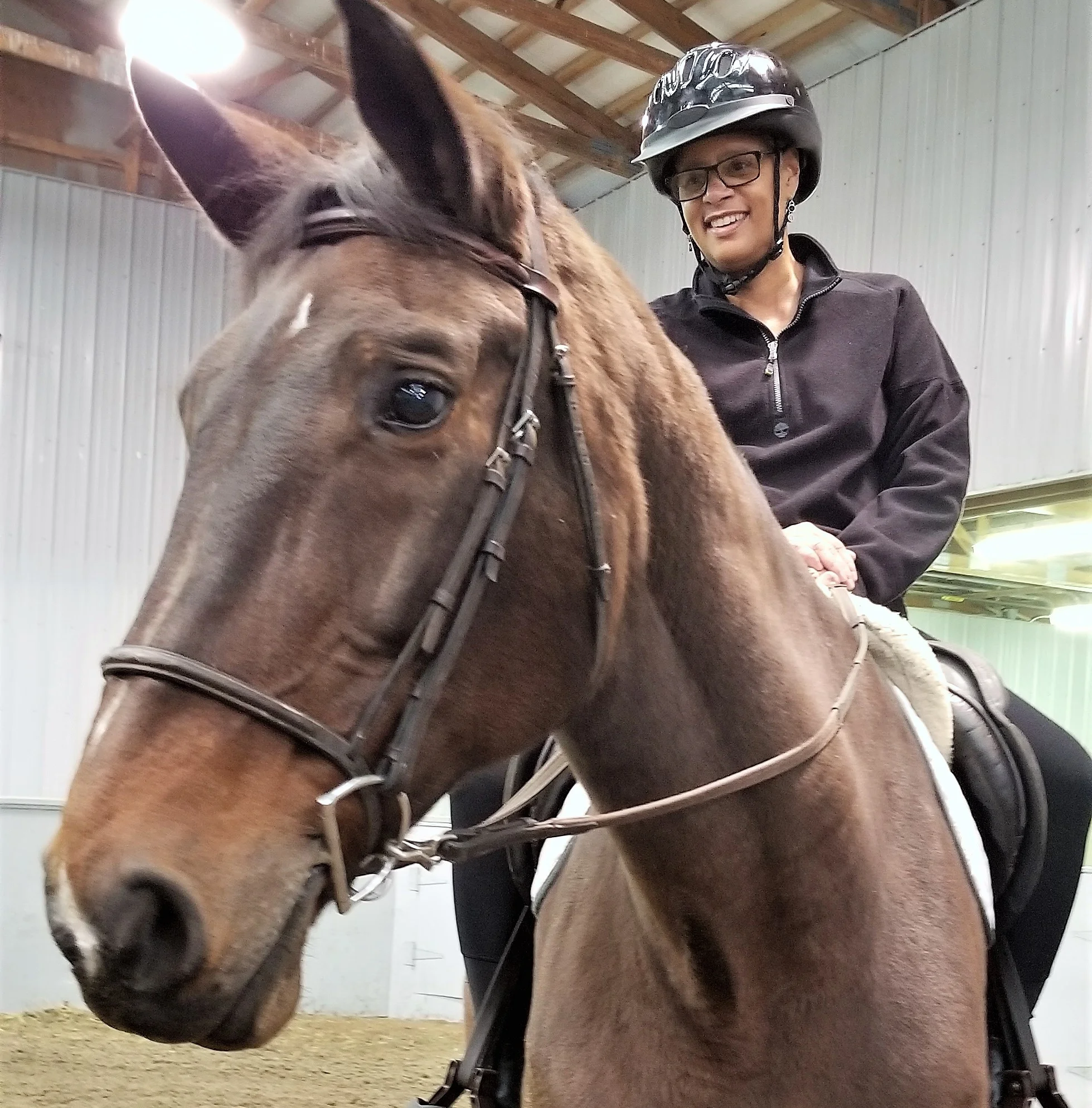 Joy states “Trotting on Myrell makes me feel free and truly present in each moment - a true gift!”
