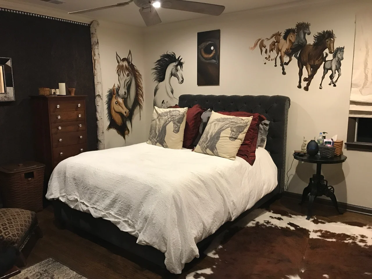 Even Madison’s bedroom has a horse theme with Myrell as one of the herd.