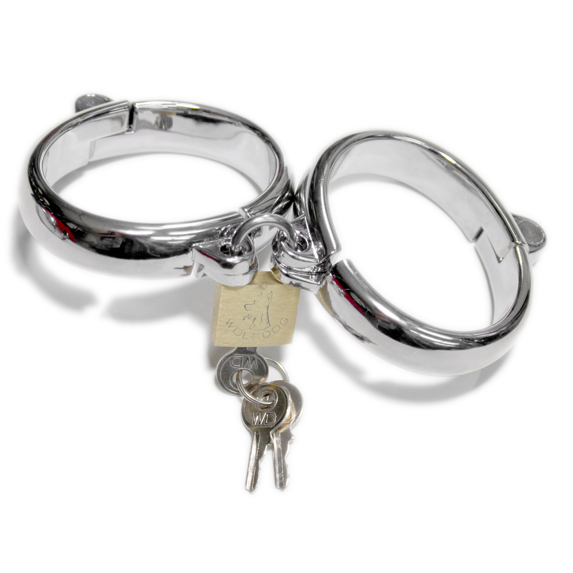 Female Locking Oval Stainless Steel Wrist Shackles! *RS-27* — Touch of Fur