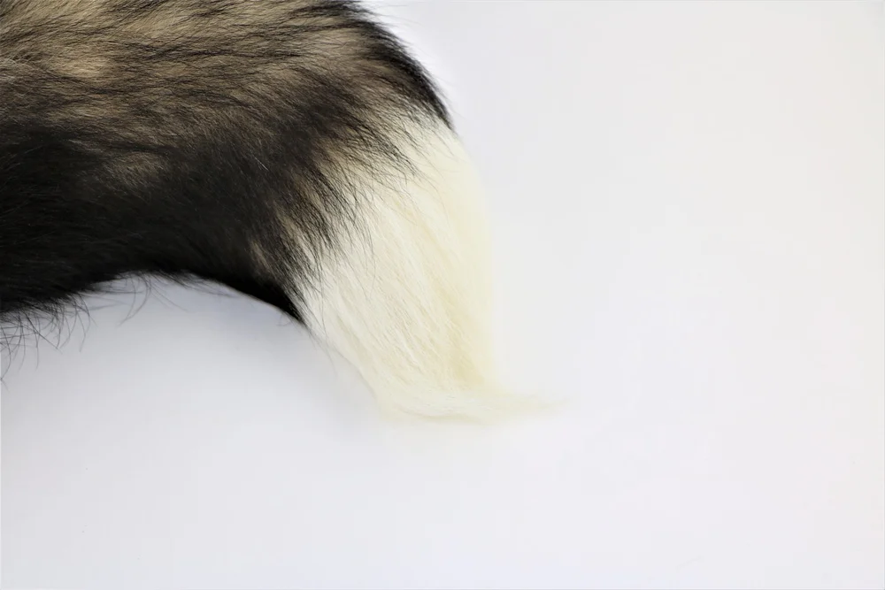 14-17" Cross Fox Tail Butt Plug  Touch of Fur