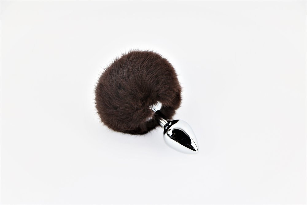 Brown Rabbit Fur Bunny Tail — Touch of Fur