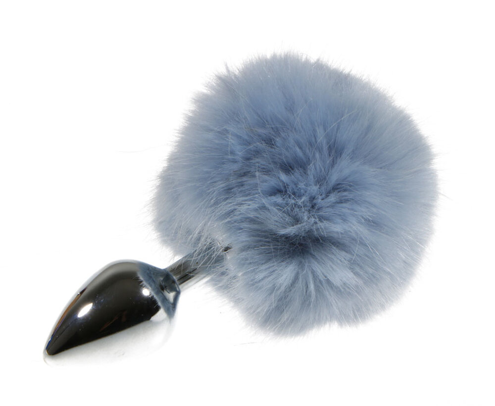 Baby Blue Regular Rabbit Fur Bunny Tail Touch Of Fur Baby Blue Regular Rabbit Fur Bunny Tail Touch Of Fur