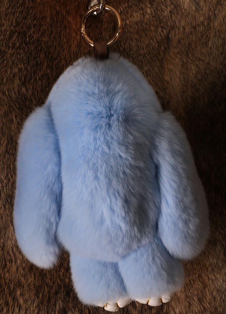 Fluffy Bunny Keyring 