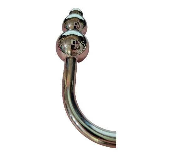 3-Ball Anal Hook with Restraint Loop - Heavy or Light Weight - Stainless Steel Touch of Fur 3-Ball Anal Hook with Restraint Loop - Heavy or Light Weight - Stainless Steel Touch of Fur