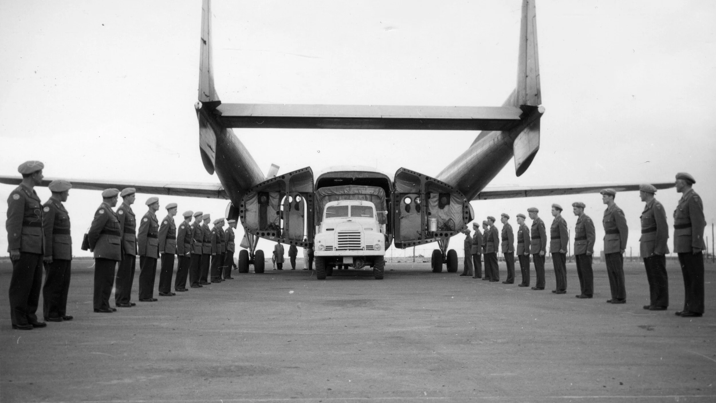 Fairchild CC-119 Boxcar från Royal Canadian Air Force i FN-tjänst i Gaza / Foto: Ingvar Persson