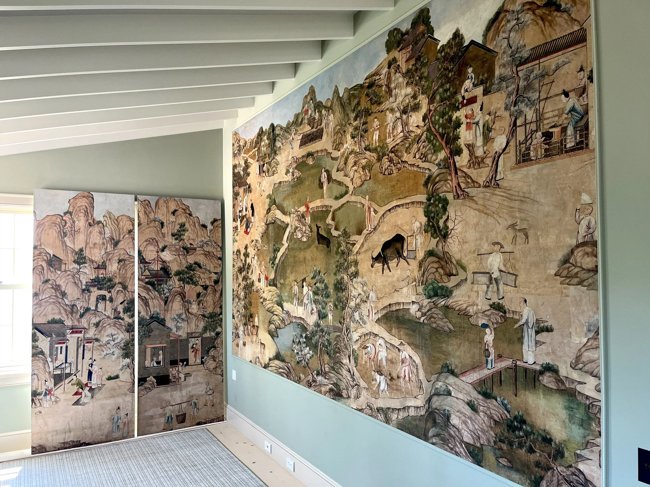 Antique Wallpaper Restoration - Handpainted Chinese Wallpaper, 1780-1825
