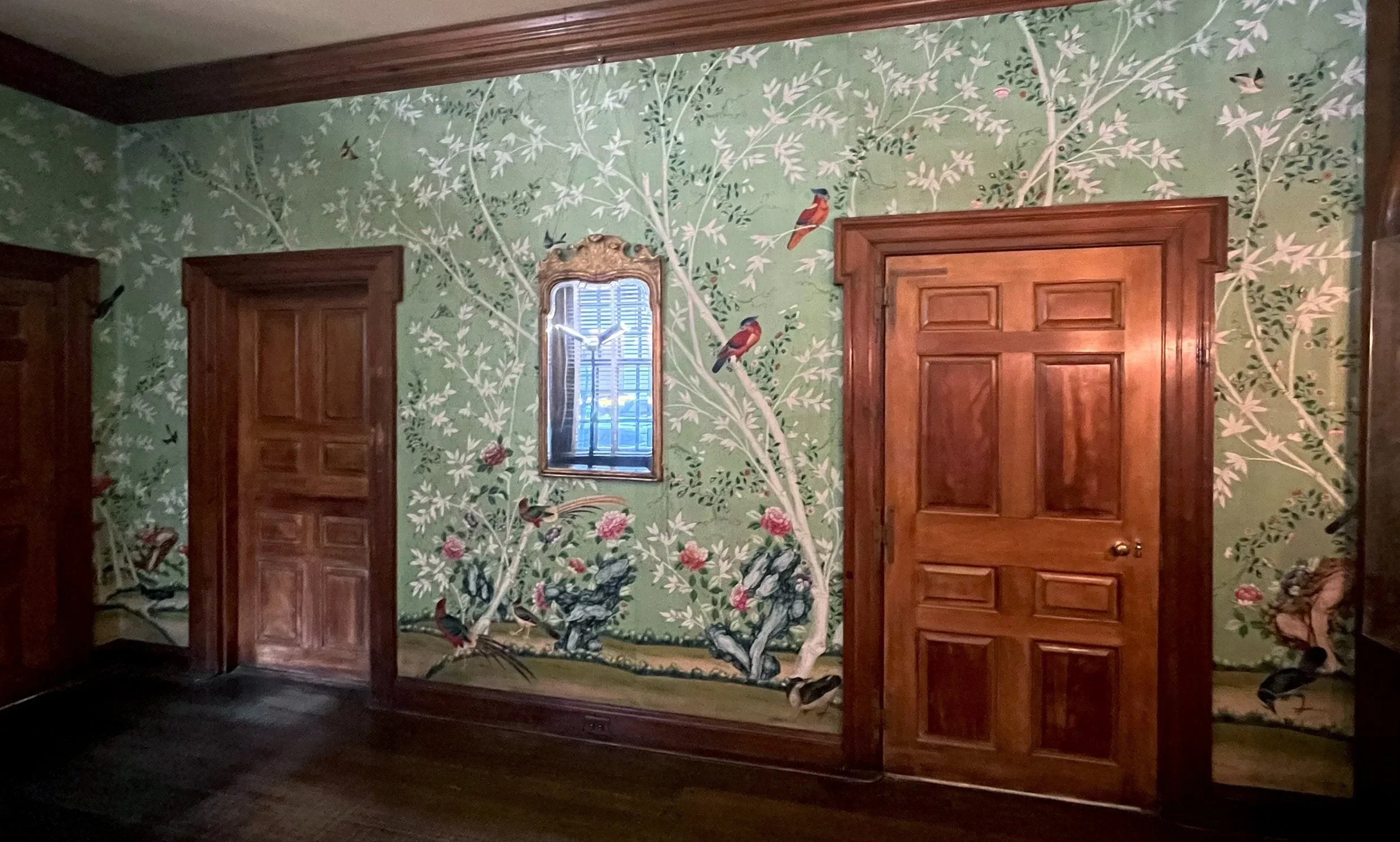 Antique Wallpaper Restoration - Antique Chinese Handpainted Wallpaper, c. 1750