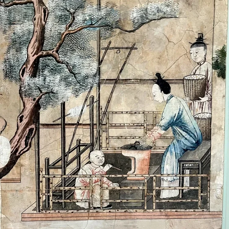 Detail of Handpainted Chinese Wallpaper, 1780-1825
