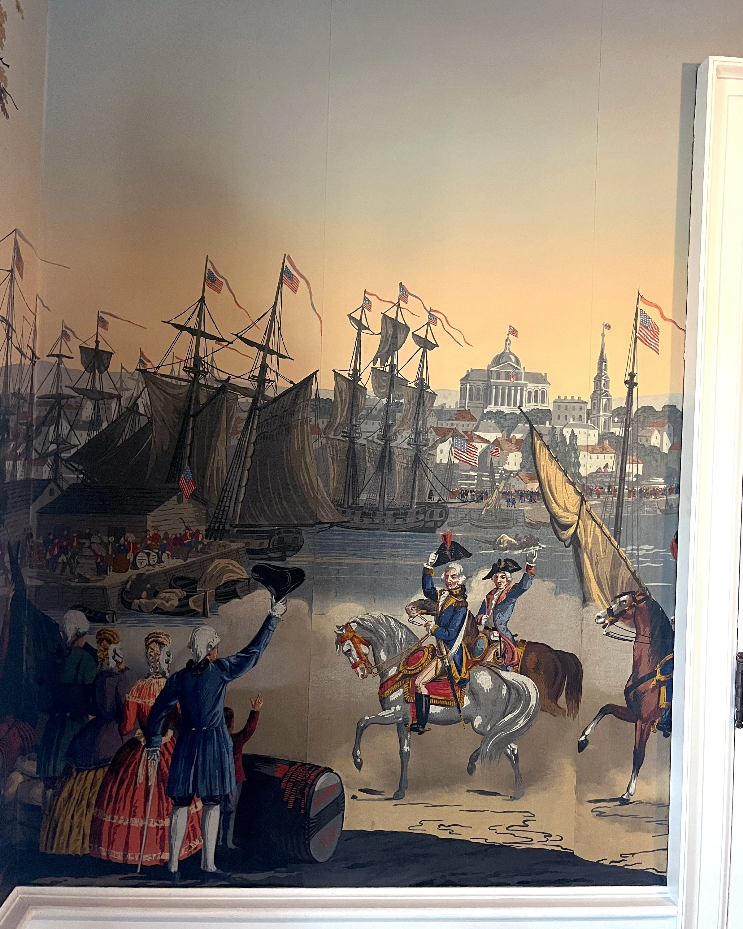 Zuber War of Independence wallpaper after restoration