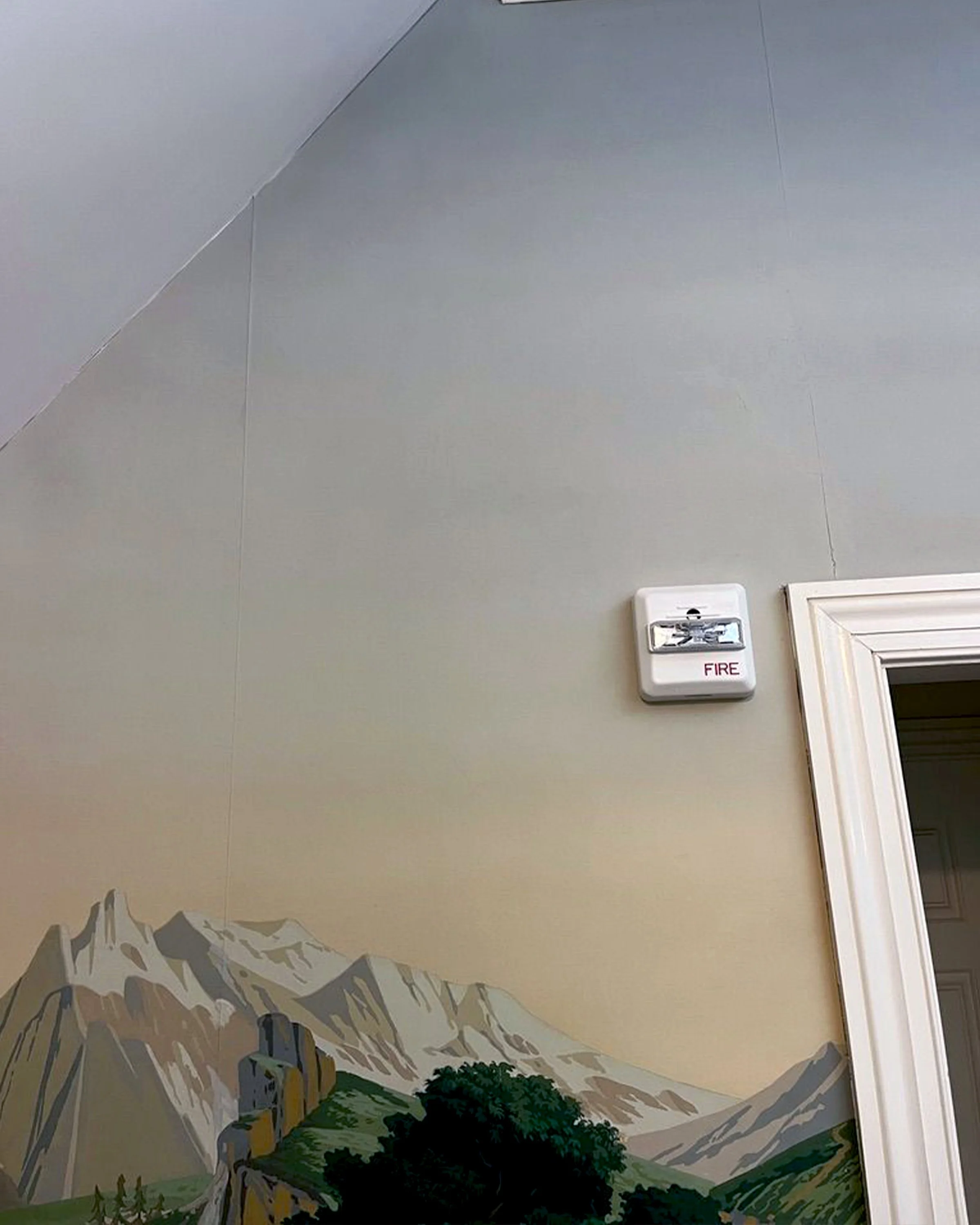 After restoration of Zuber Les Vues de Suisse wallpaper at Greenwood Gardens