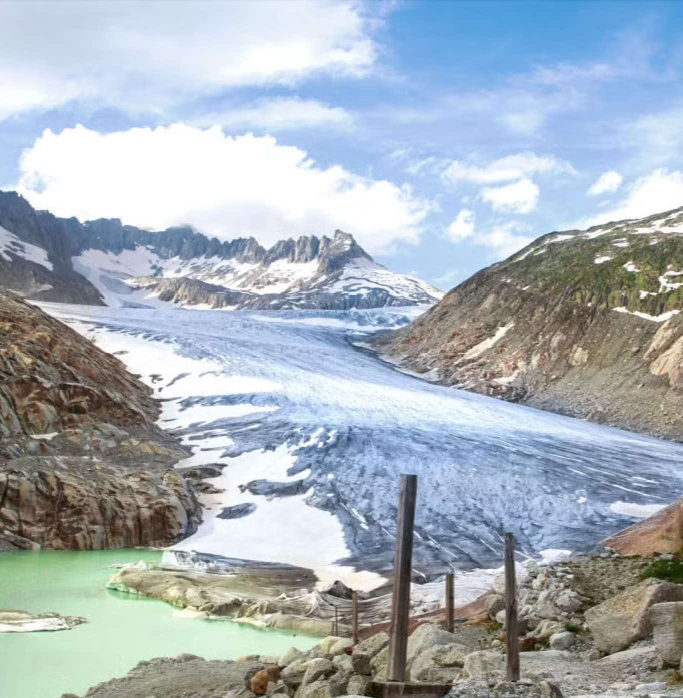 Swiss alpine landscape similar to scenes depicted in Zuber Les Vues de Suisse wallpaper