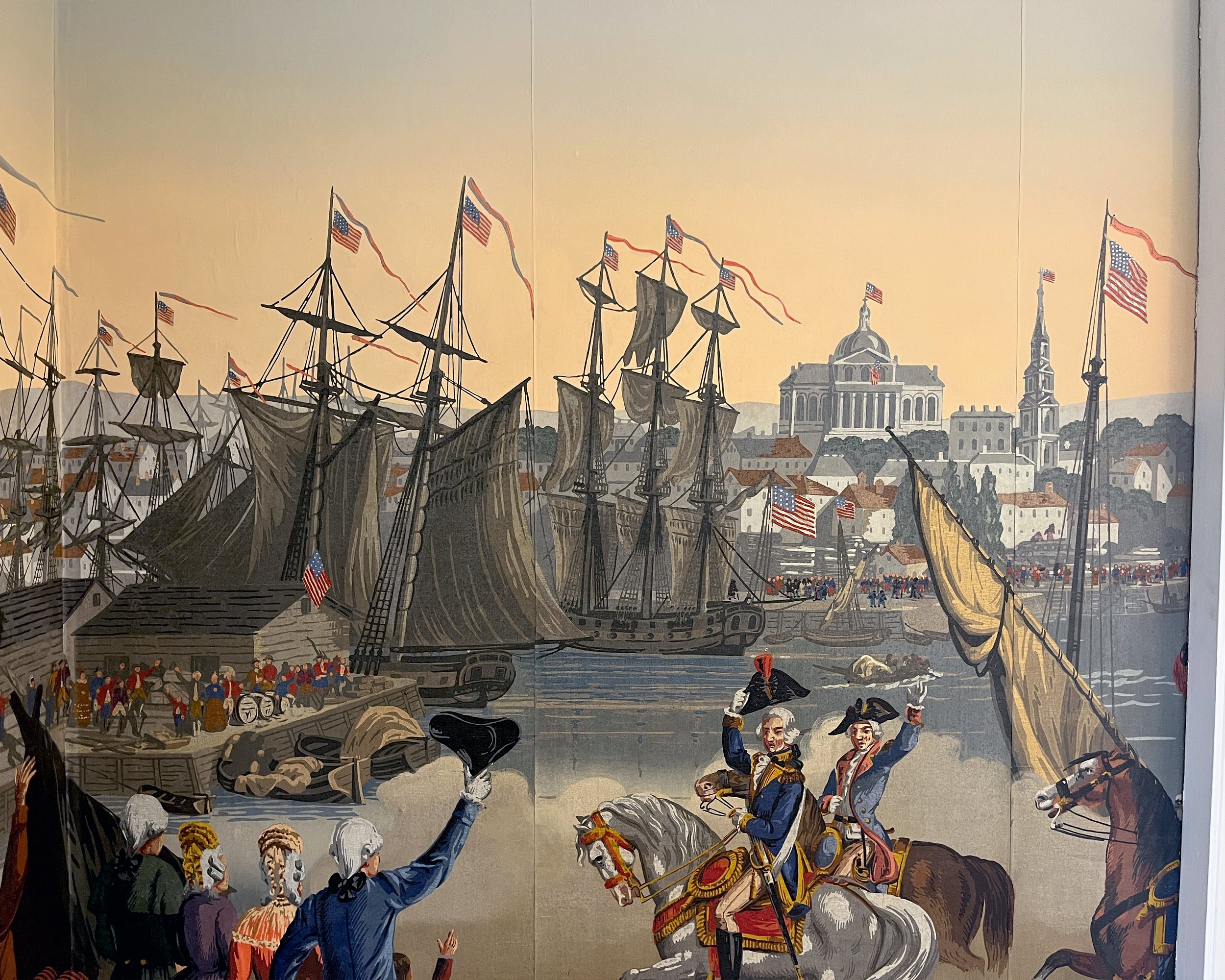 Zuber War of Independence wallpaper after restoration