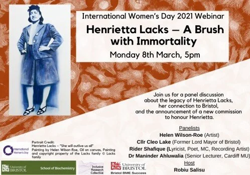 This International Woman’s Day - Join us as we talk about the legacy of Henrietta Lacks and announce a new commission