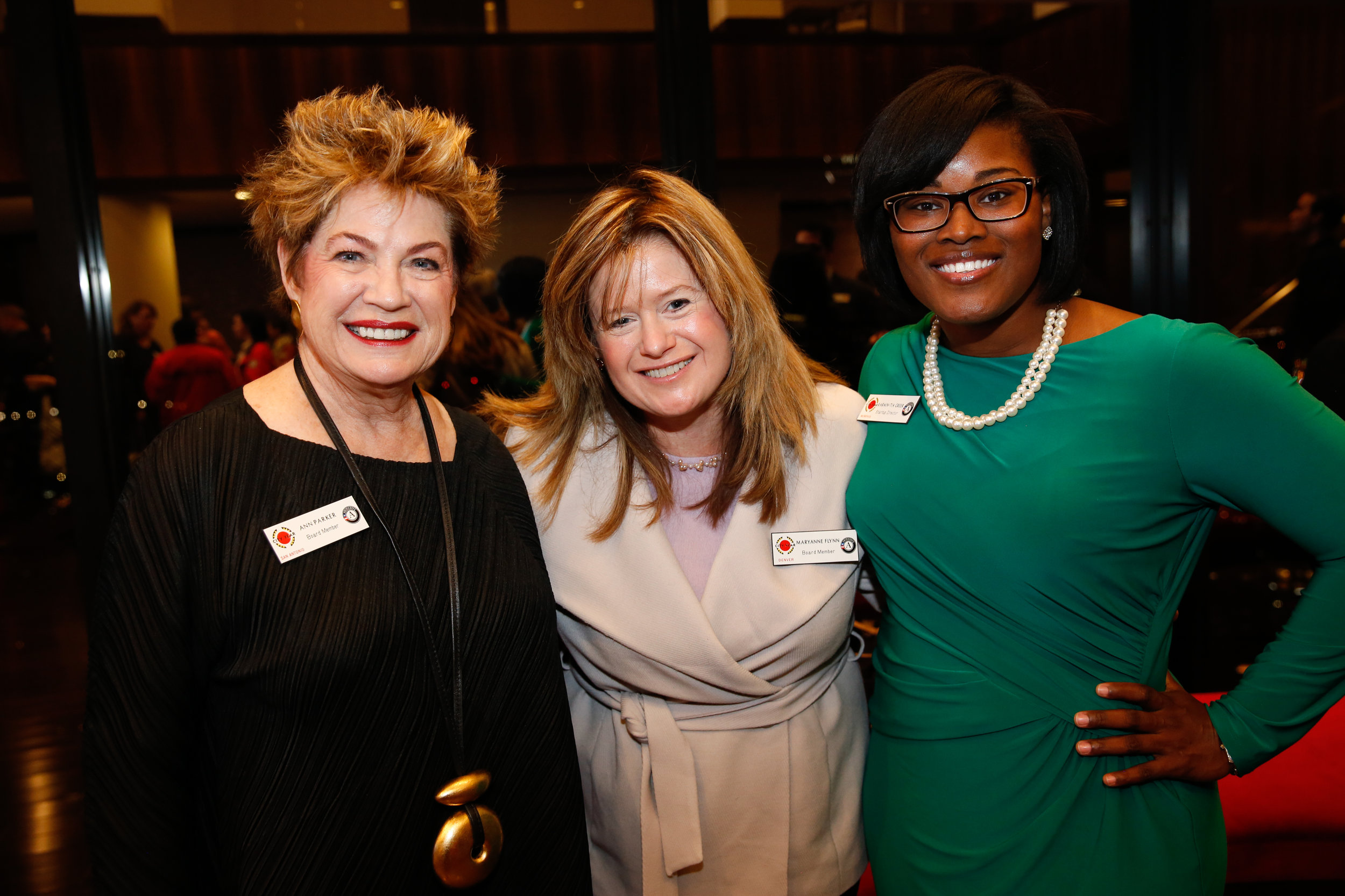 Ann Parker, Maryanne Flynn and Karmin-Tia Greer at the Bain Capital Reception