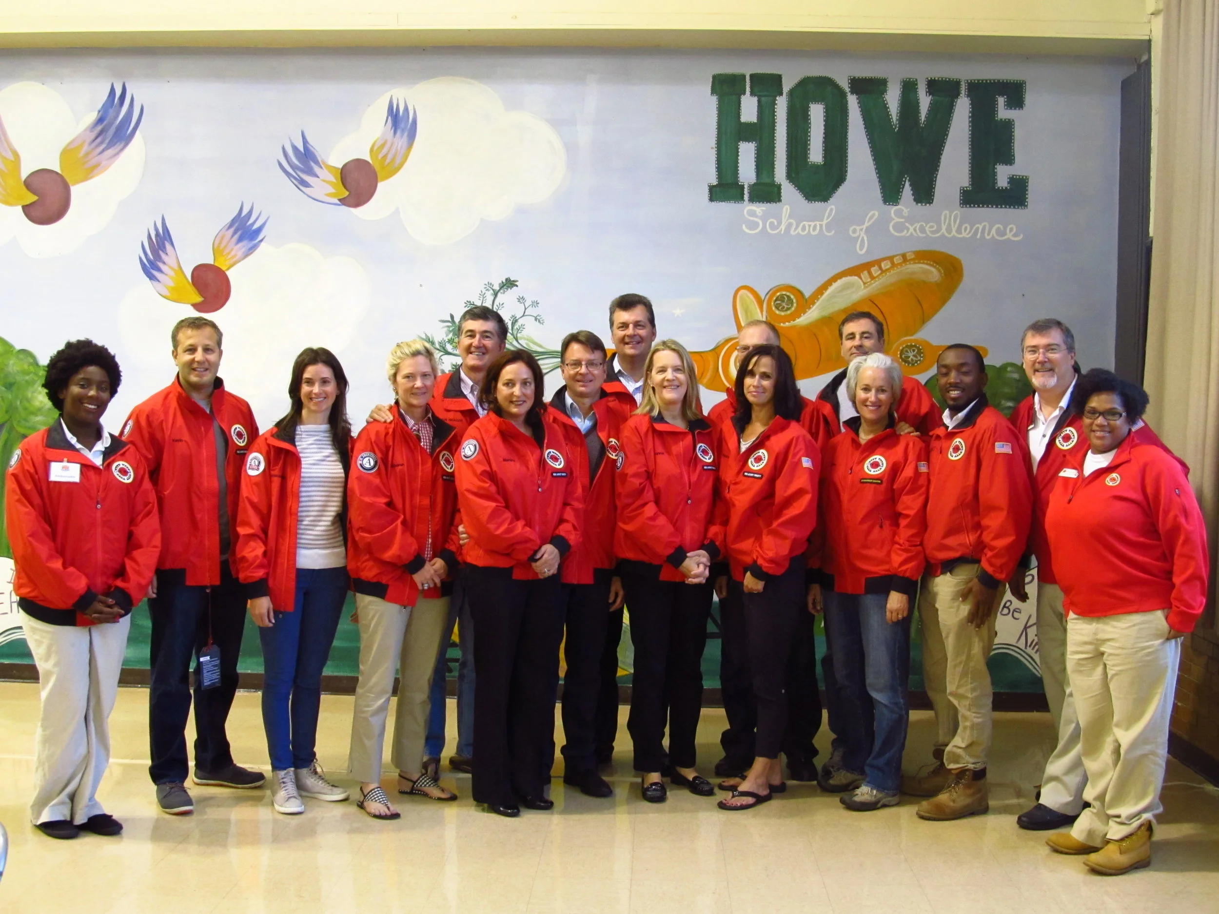 Red Jacket Society Members and AmeriCorps members following the Jacket Dedication Ceremony