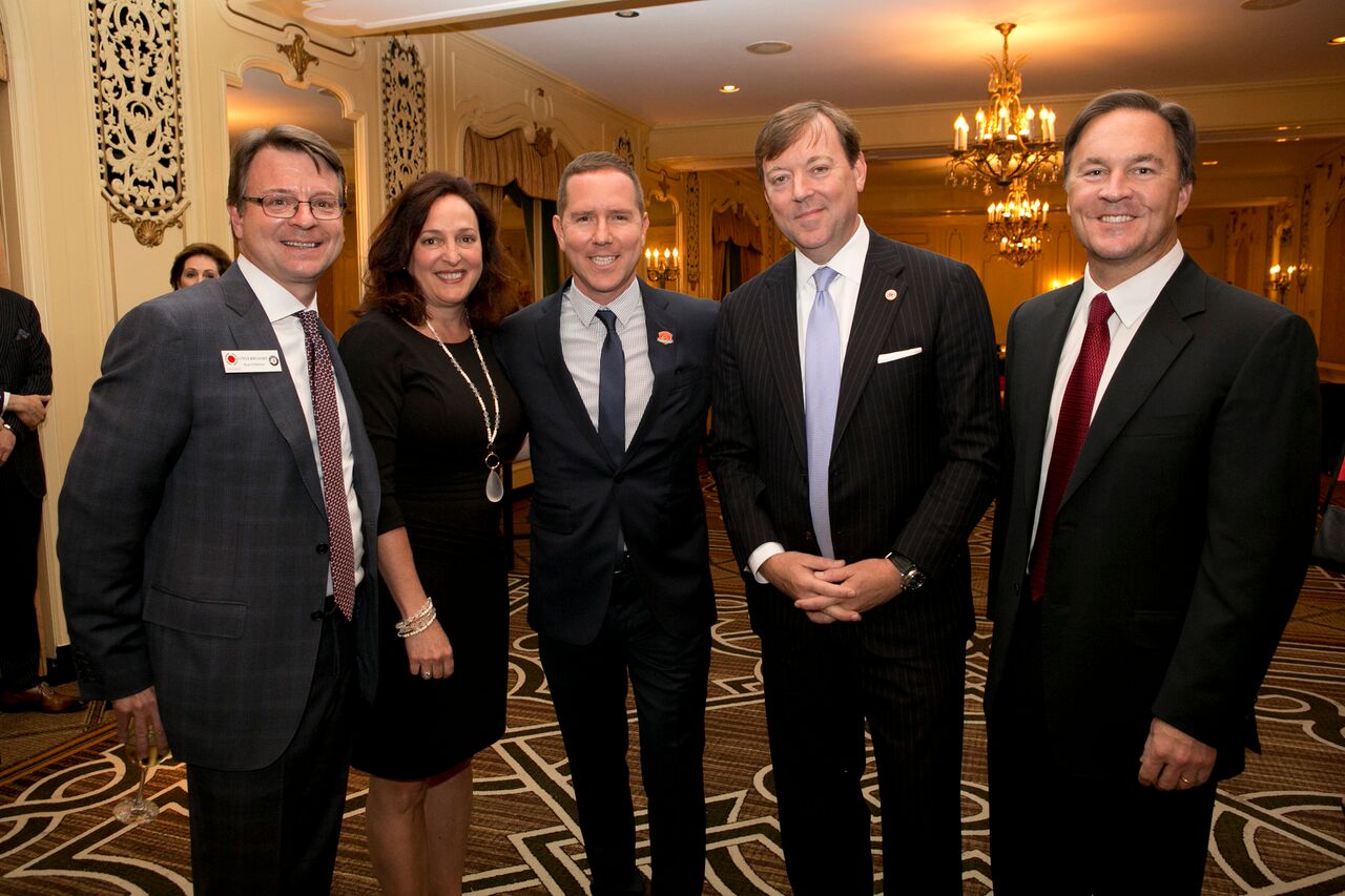 Steve Birchard (RJS member and Chicago Site Board Member), Marsha Birchard, Andrew Hauptman (City Year Trustee), Michael Walsh (LA Site Board Chair) and Bradley Charchut (Bain Capital Credit)