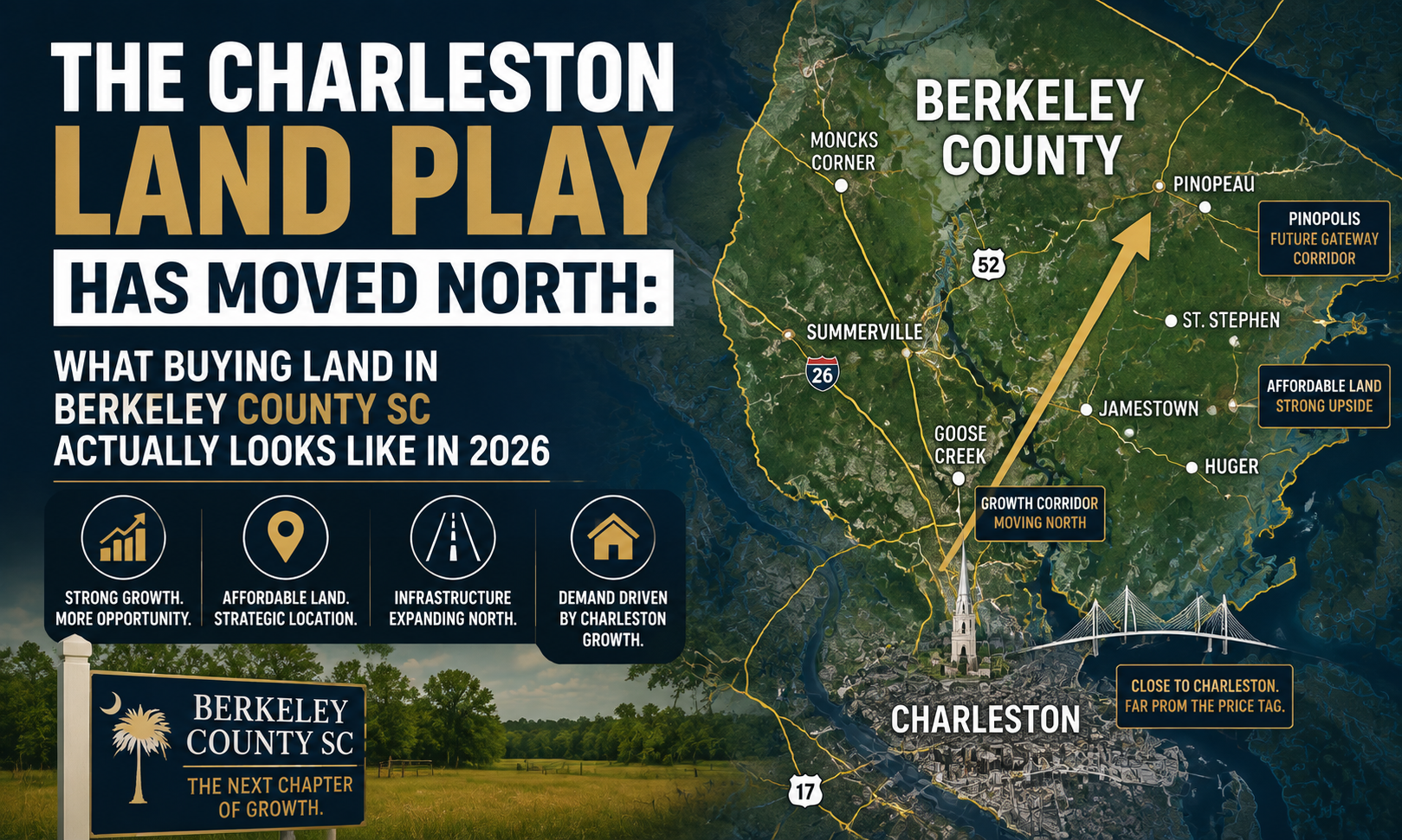 The Charleston Land Play Has Moved North: What Buying Land in Berkeley County SC Actually Looks Like in 2026