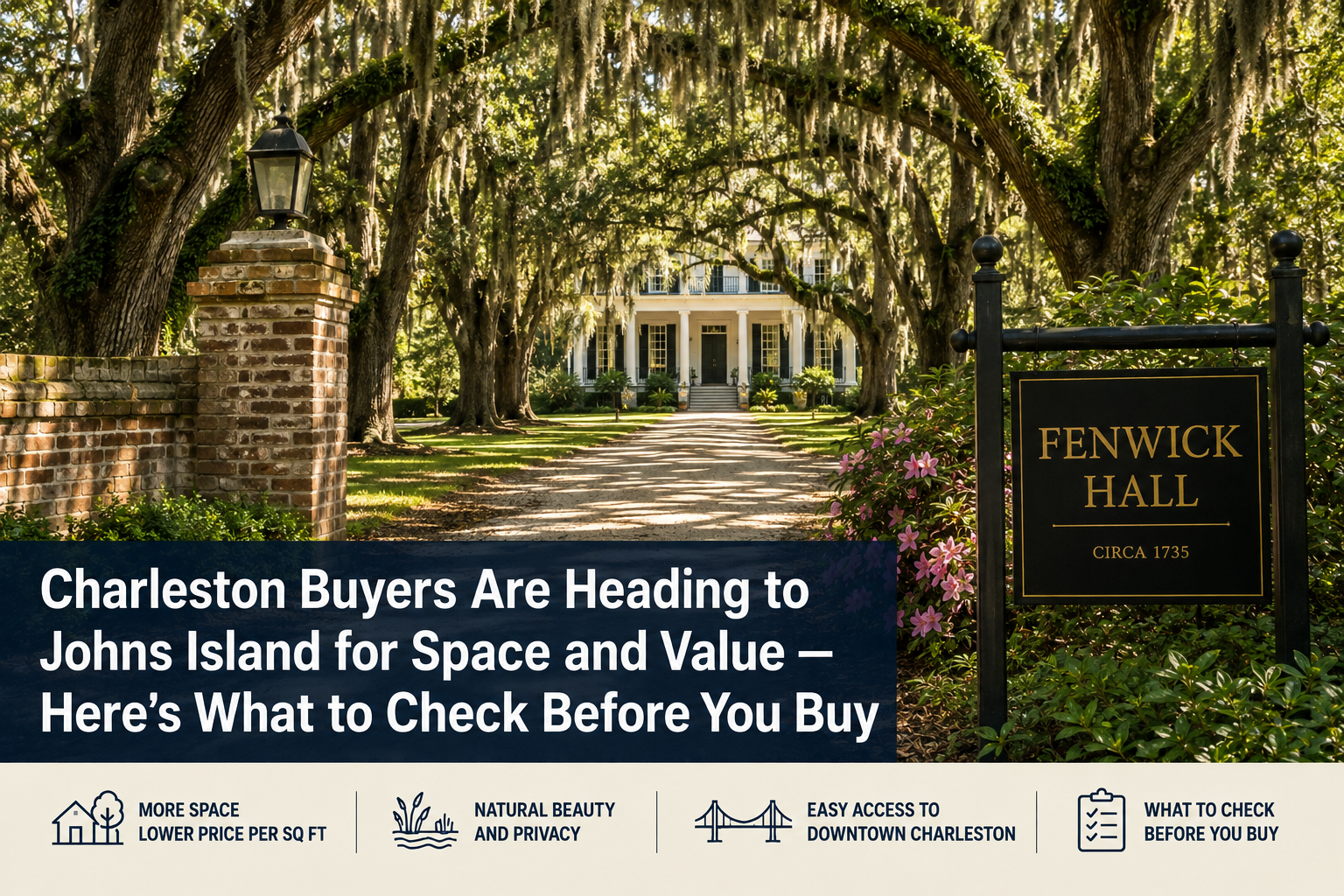 Charleston Buyers Are Heading to Johns Island for Space and Value — Here's What to Check Before You Buy