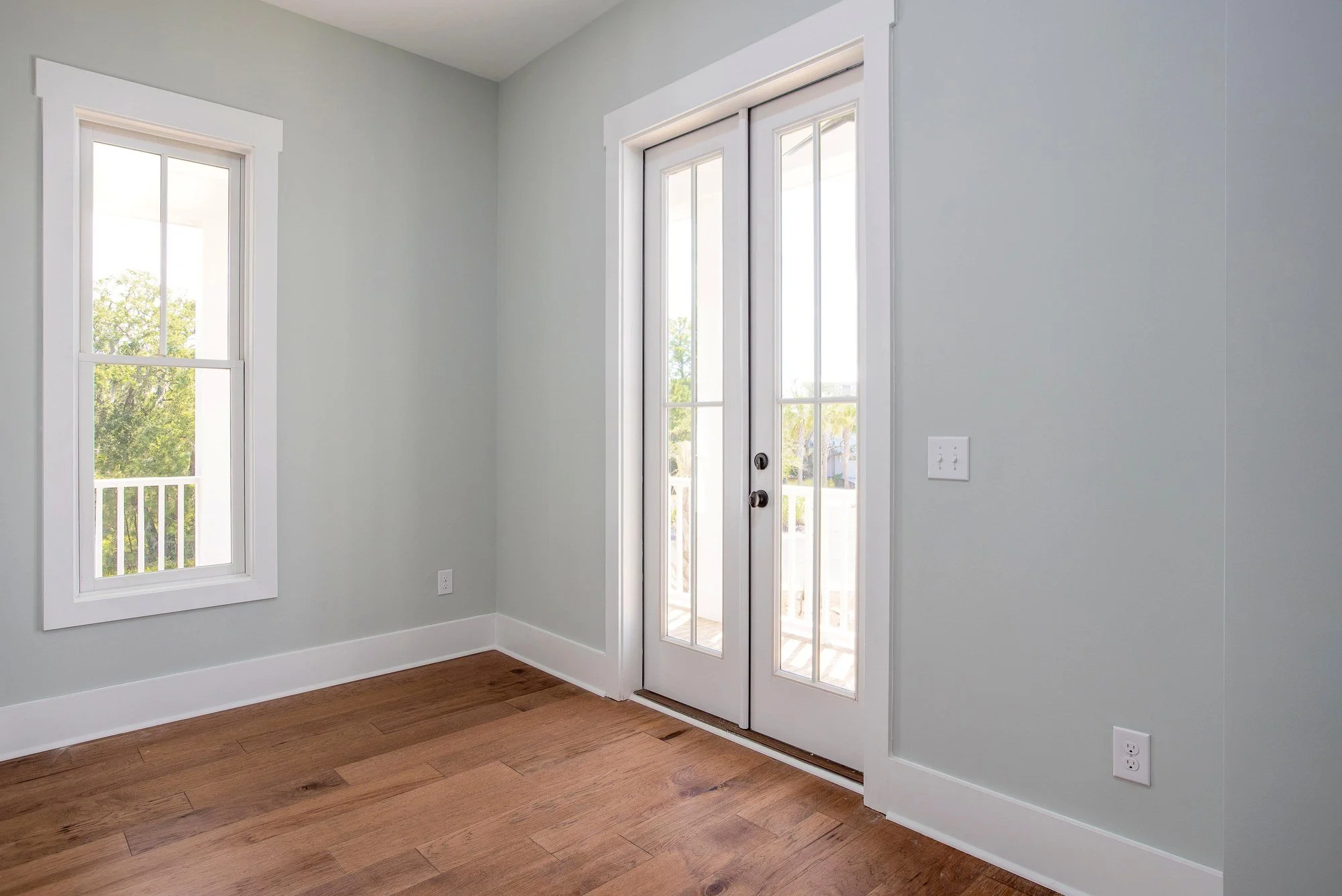 Flex room with French doors in a custom Johns Island SC home by Iconic Developments