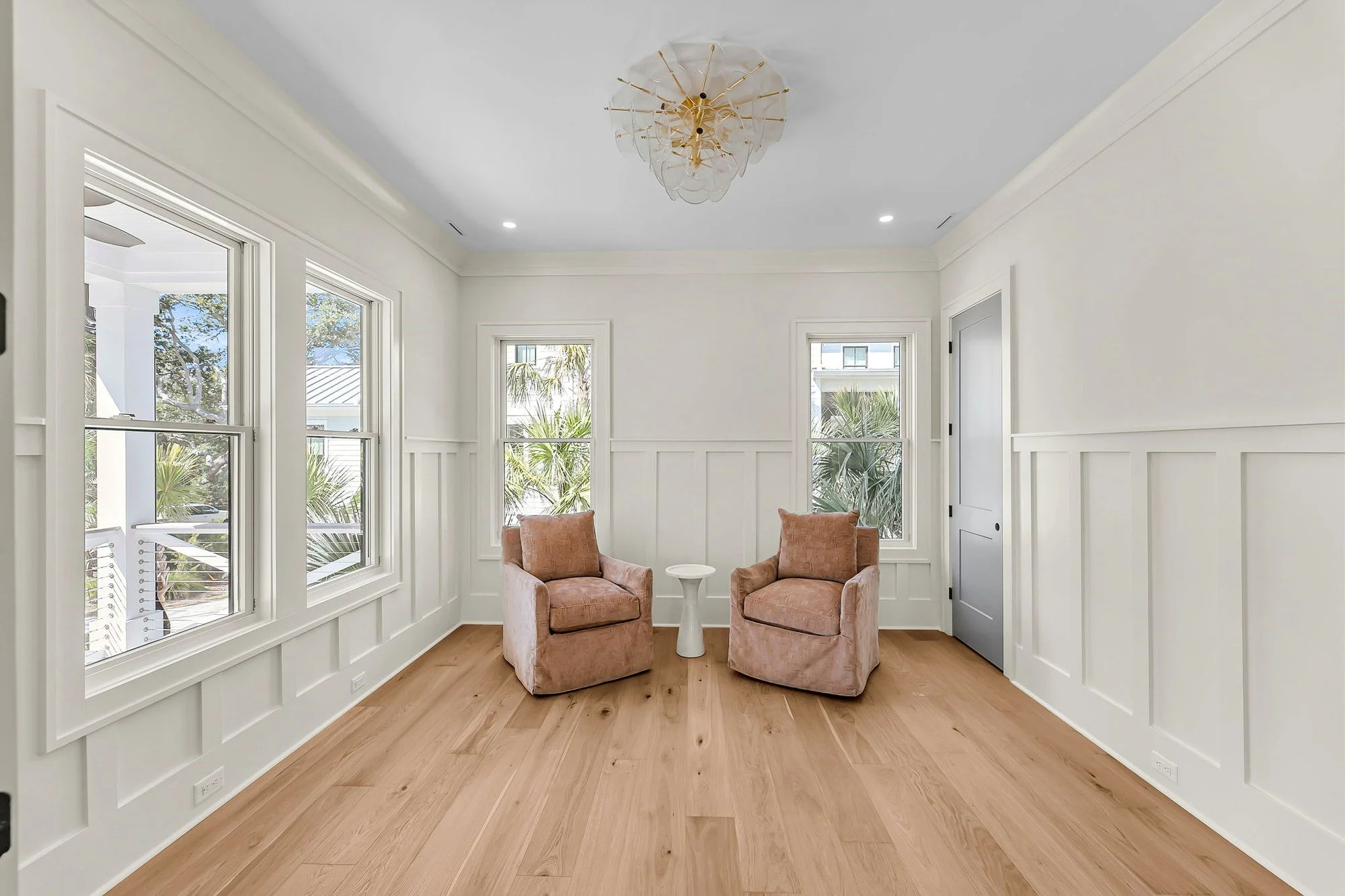 Owners suite sitting room with coastal views on Isle of Palms SC by Iconic Developments
