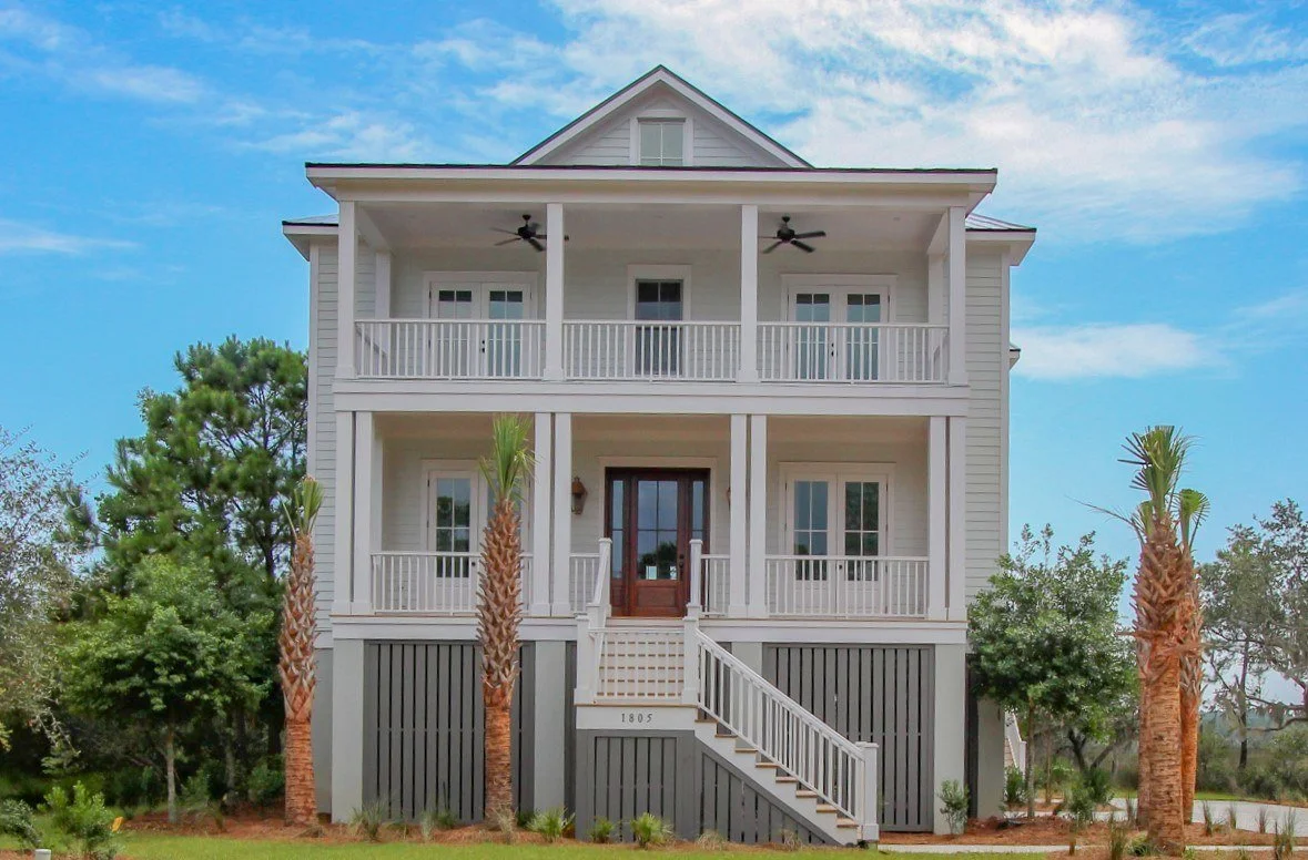 1805 Rushland Grove Lane — raised Lowcountry home with double front porches, Johns Island, built by Iconic Developments