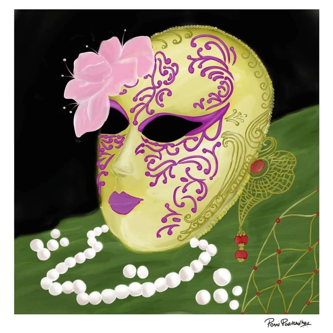 Illustration "The Empath's Mask" by Tamizh