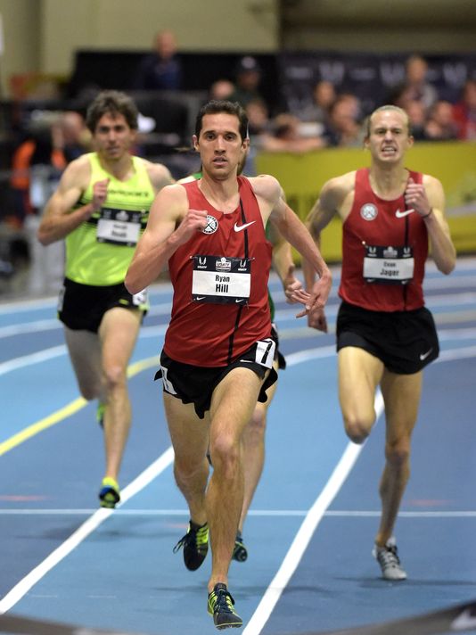 Evan finishes third at USATF Indoors(photo by Kirby Lee)
