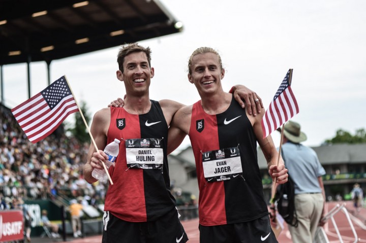 Evan w/ teammate Daniel Huling (photo by TrackTown Photo)