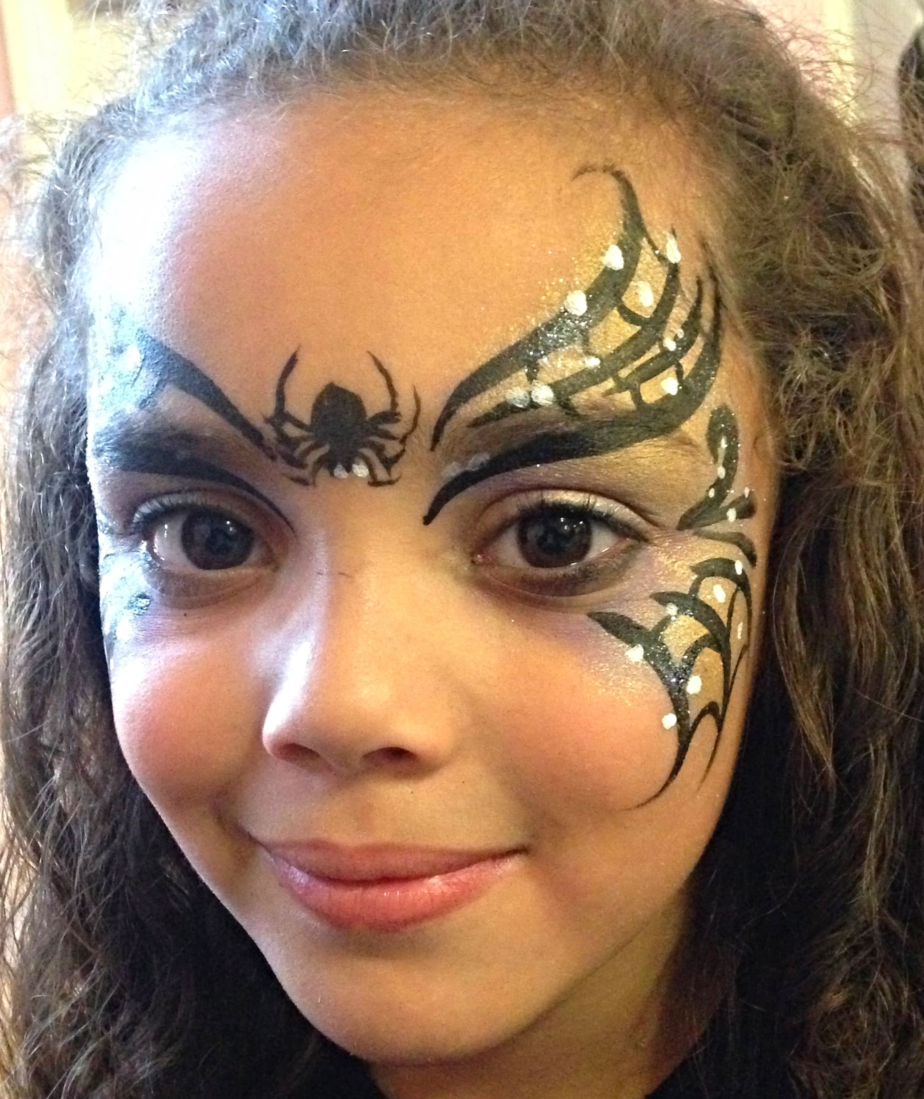Spider Princess children's face painting